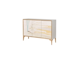 Aparador FURNLUX Premium Stilig (Gris, Madera Contrachapada - 130X40X89 Cm)