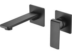 Monomando lavabo empotrado Fiyi negro mate IMEX GLF016/NG