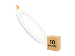 Panel LED Circular Superslim de 15 W, Ø 170 mm de corte, Blanco Frío 5000 K, Ledkia (pack de 10)