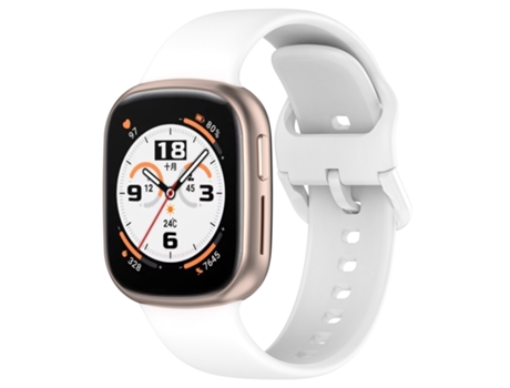 Correa de reloj de silicona de color sólido para Honor Watch 4 (blanco)