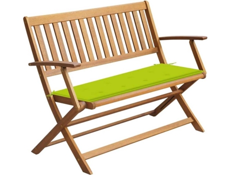 Banco de jardín VIDAXL Verde Madera de acacia (120x60x89 cm)