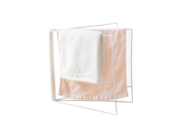 Estante organizador multiusos para cocina y baño, colgador de toallas y paño de limpieza, color blanco