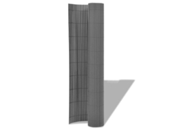 Valla de jardín de PVC de doble cara 90x300 cm Gris MAISON EXCLUSIVE