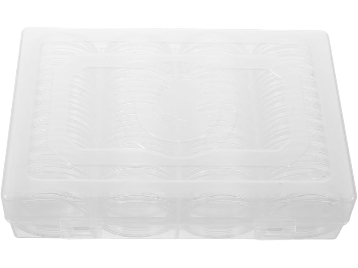 Paquete De 60 Cápsulas Transparentes De 41 Mm Con Sello De Espuma.