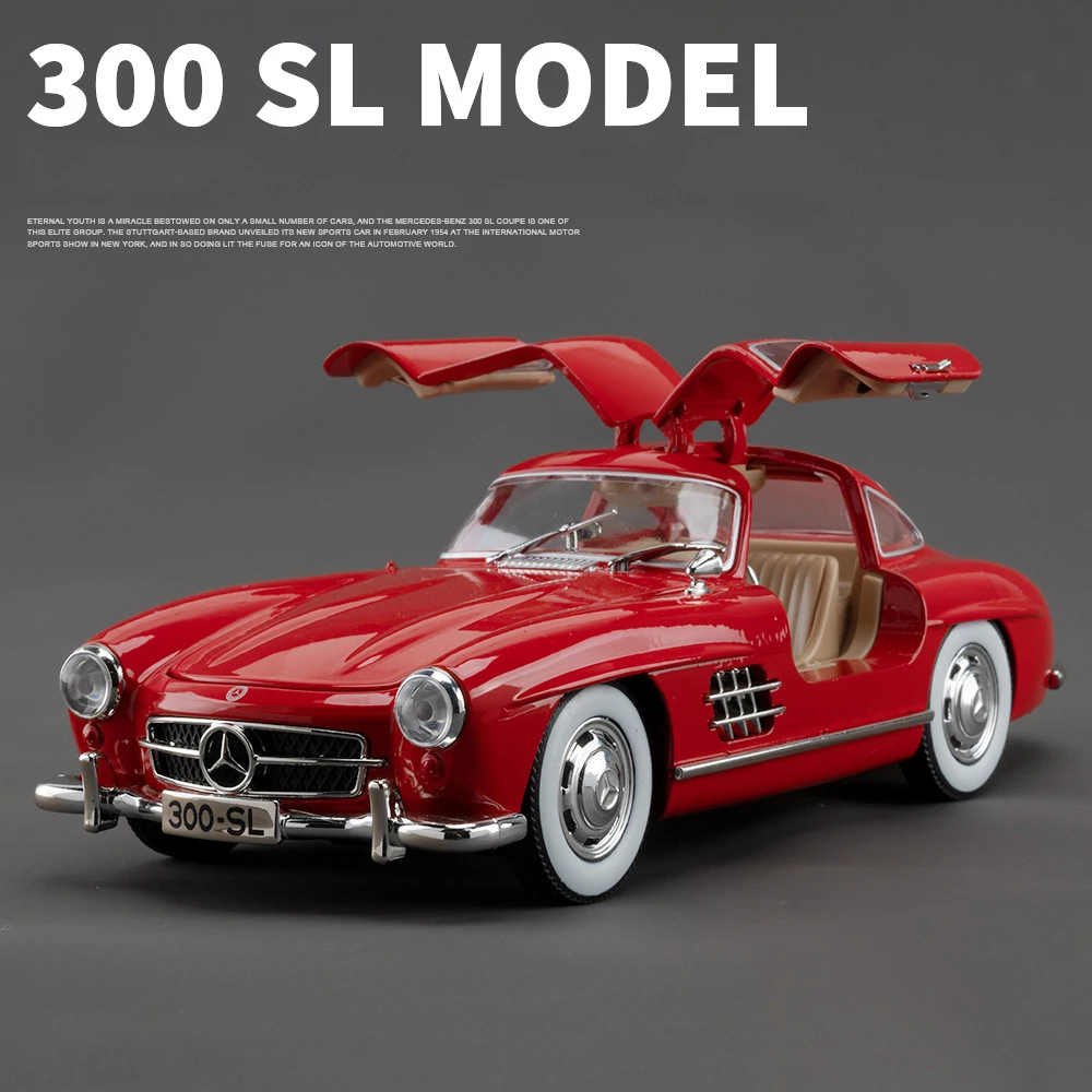 Coche De Juguete A Escala 1:24, De Metal Fundido A Presión (rojo), Con Efectos De Sonido Y Luz.