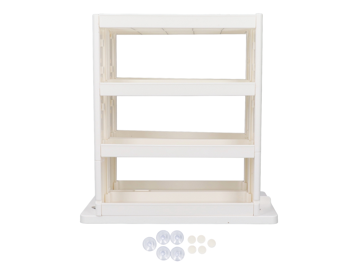 Estante Organizador De Especias Plegable Giratorio De 90° Para Cocina Y Baño.