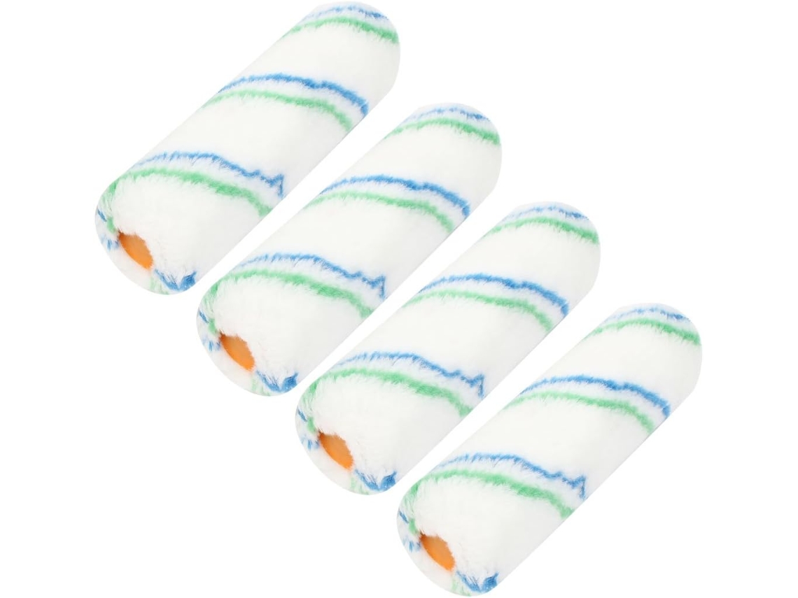 4 Fundas Para Rodillos De Pintura Con Estampado De Rayas Para Decoración De Paredes Y Suelos De C...