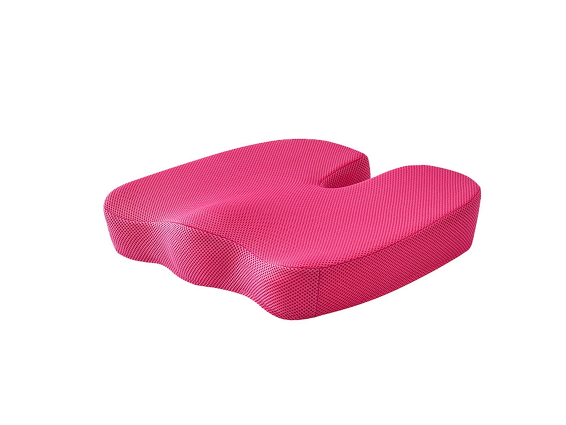Cojín Para Silla De Gel De Espuma Viscoelástica Transpirable Para Silla De Oficina, Alivia El Dolor De Coxis, Rojo Gertiz