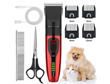 SAMURIIRON Grooming Clippers Pet Dog Shaver Grooming Hair Clipper Recargable Kit de corte de bajo ruido