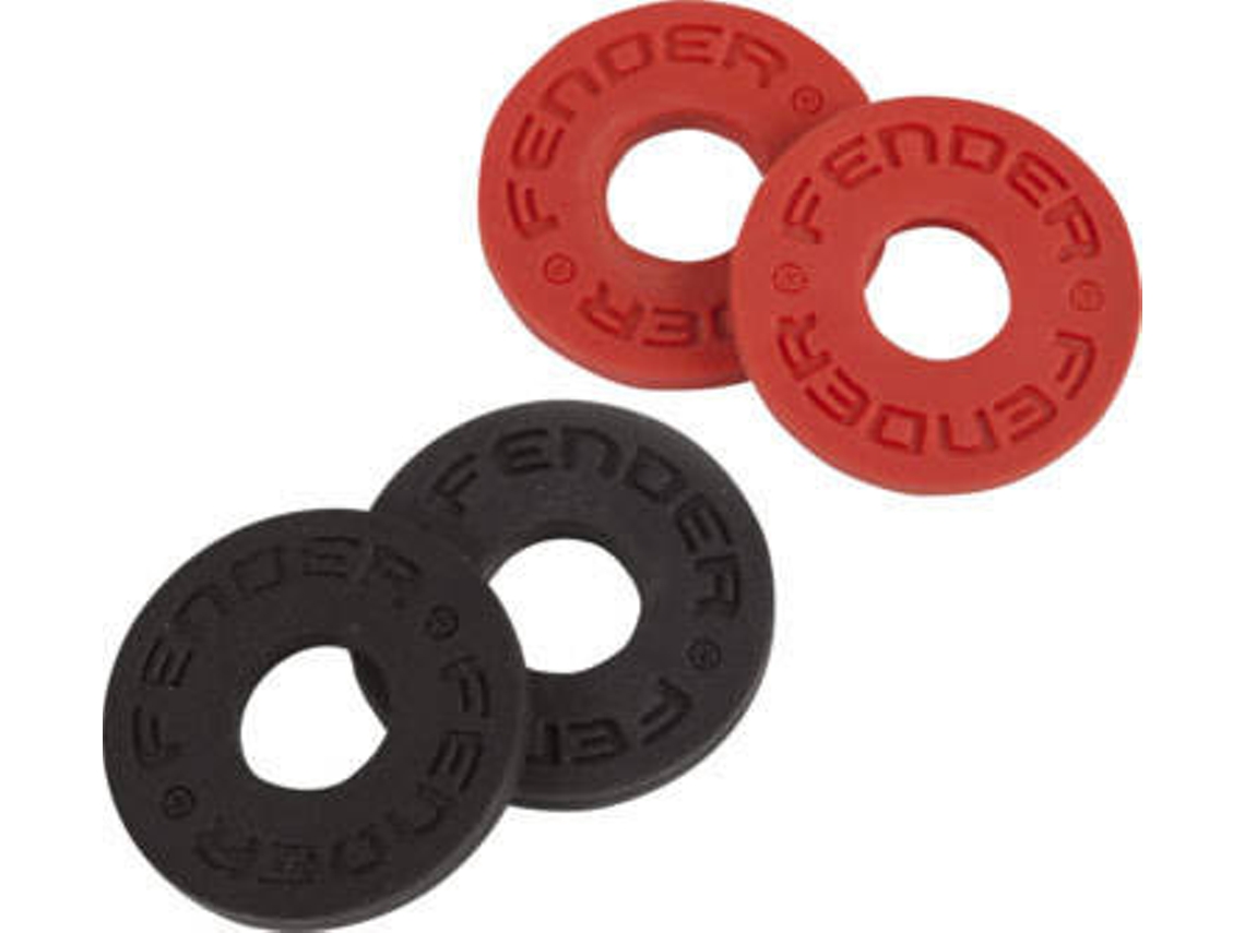 Strap Lock FENDER Blocks Rojo y Negro (2 pares)