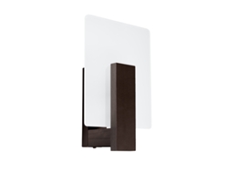 Lámparas de pared Lappo de madera/vidrio wengué 30.5x16x12cm SOLLUX LIGHTING