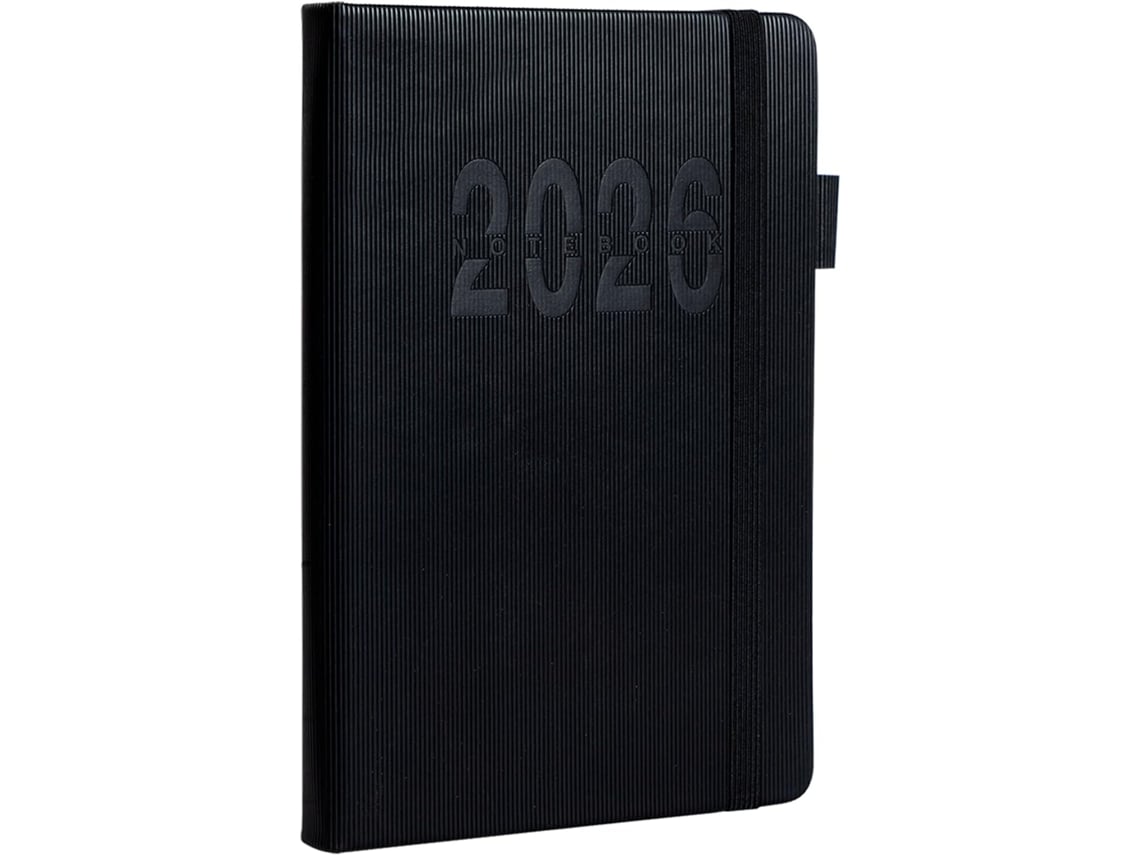 Cuaderno inglés A5 con asa, organizador diario para la escuela, agenda 2026, cuaderno con rayas verticales, gimnasio