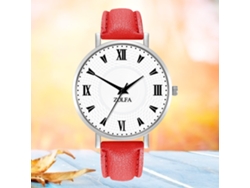 Reloj De Pulsera Para Hombre De Moda Y Ocio Resistente De Cuarzo Rojo