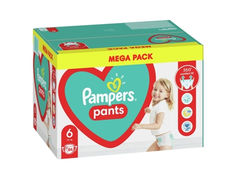 Pañales Desechables PAMPERS Pants 6 (84 Unidades)