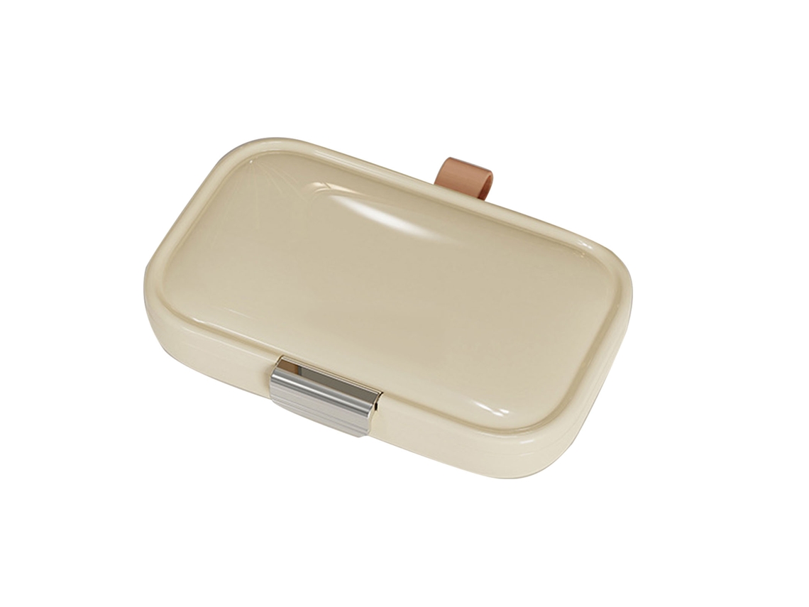 Estuche portátil sellado para medicamentos de 7 días, gran capacidad, pequeño, para viajes de negocios, color blanco, tamaño pequeño.
