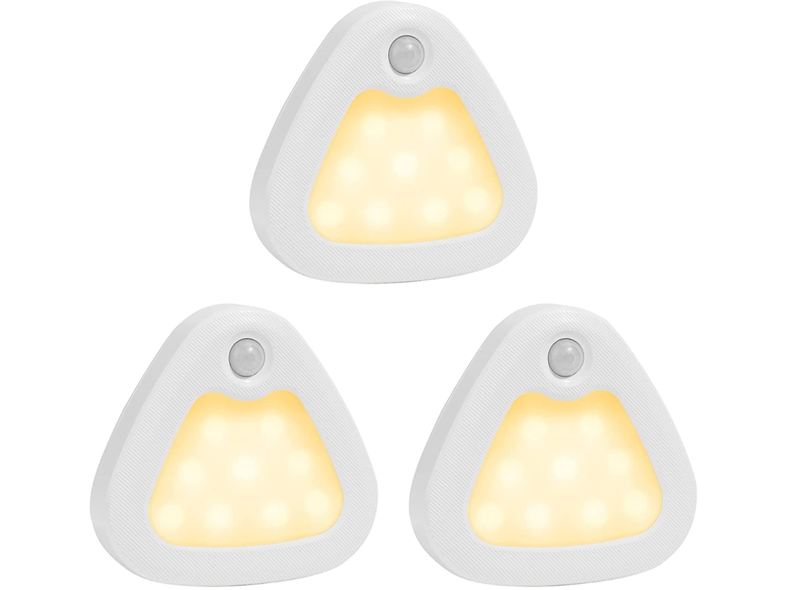 Pacote de 3 Luzes de Sensor de Movimento  Sem Fio de Led