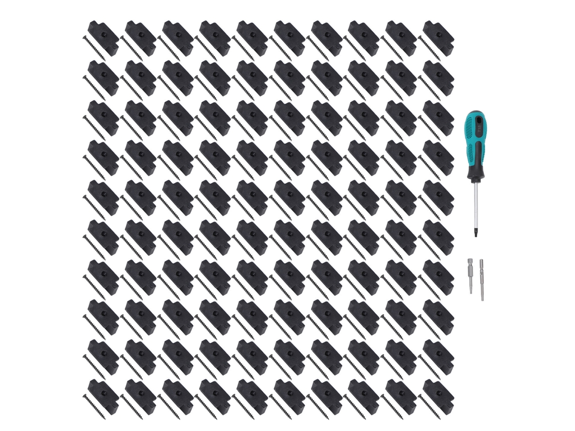 2026 Store-100 Piezas Tornilleros Ocultos Para Tablas De Deck Composite Clips De Fijación Con Tornillos