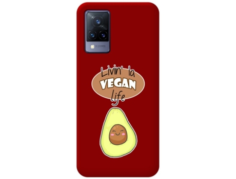 Carcasa Vivo V21 5G TUMUNDOSMARTPHONE Silicona Líquida Dibujos Rojo