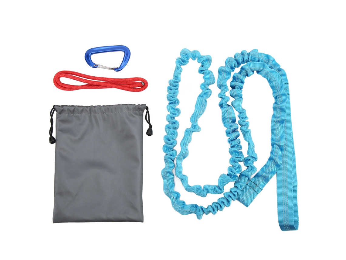 2026-cuerda Elástica De Remolque Para Bicicleta Nylon Al Aire Libre Cordón Elástico De Tracción Para Padre E Hijo Azul