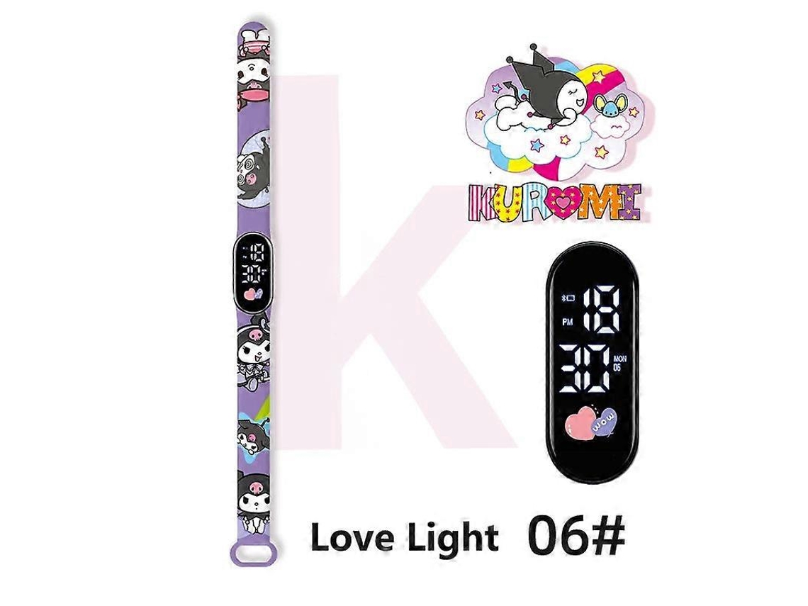 Reloj deportivo inteligente para niños, pulsera digital impermeable, diseño de bicicleta eléctrica Kuromi Ly