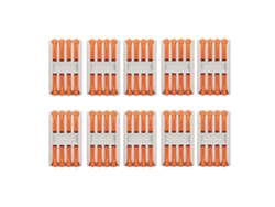 Conector De Fio Pct 2-4 10pcs Alavanca 4 Núcleos Compacto Para Diâmetro 0.08~4mm² Bronze Pc Laranja 32a