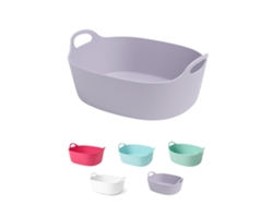 Cesto Para Ropa Sucia 32l Con Asas Integradas, Cubo De Colada Compacto Para Baño Y Dormitorio, Organizador De Ropa Ligero Gris 32 Litros