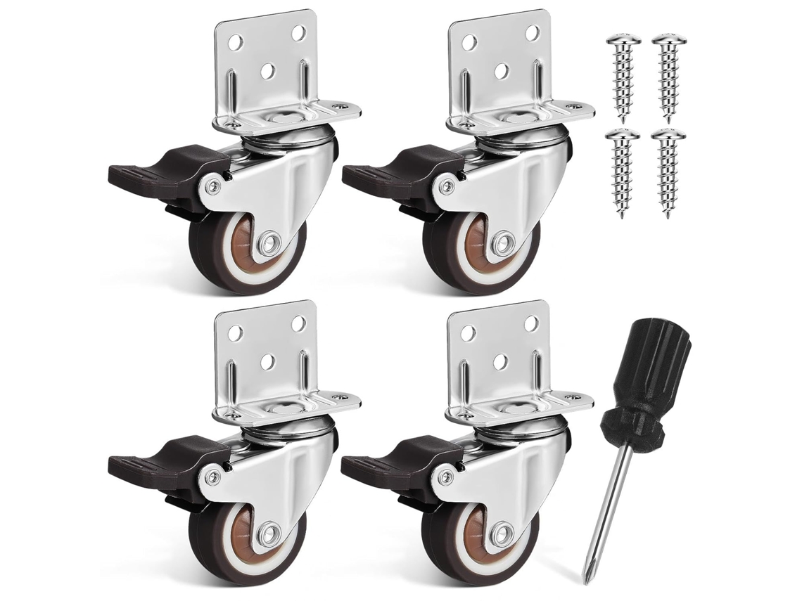 Ruedas 4 Giratorias Resistentes Freno Muebles, Piezas