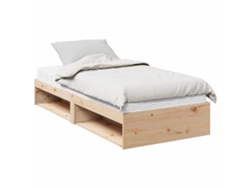 Maison Exclusive - Sofá Cama Con Colchón Madera Maciza De Pino 90x190 Cm