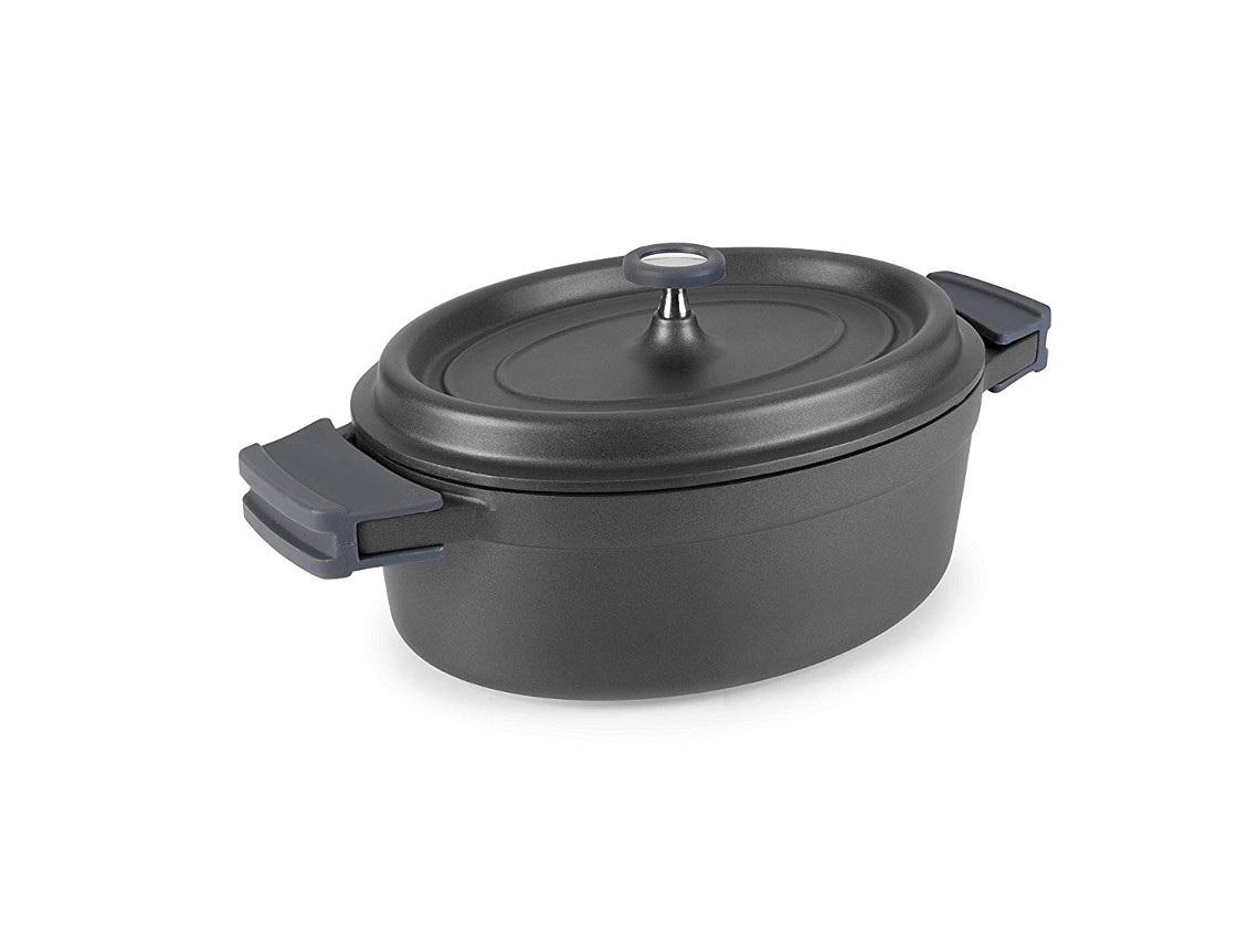 Cacerola Oval LACOR (Hierro Fundido- Negro-26cm)
