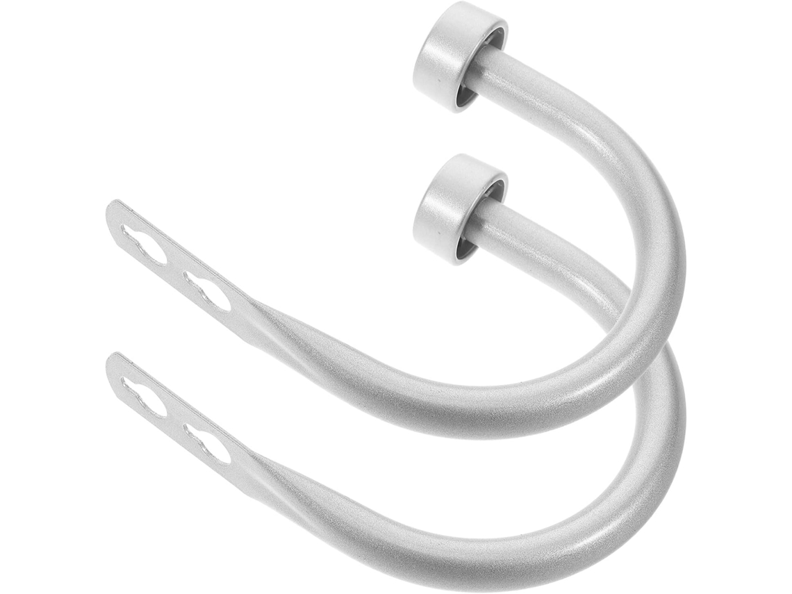 Juego de 2 abrazaderas para cortinas de hierro en forma de U, ganchos de pared modernos y duraderos de Gokoco.