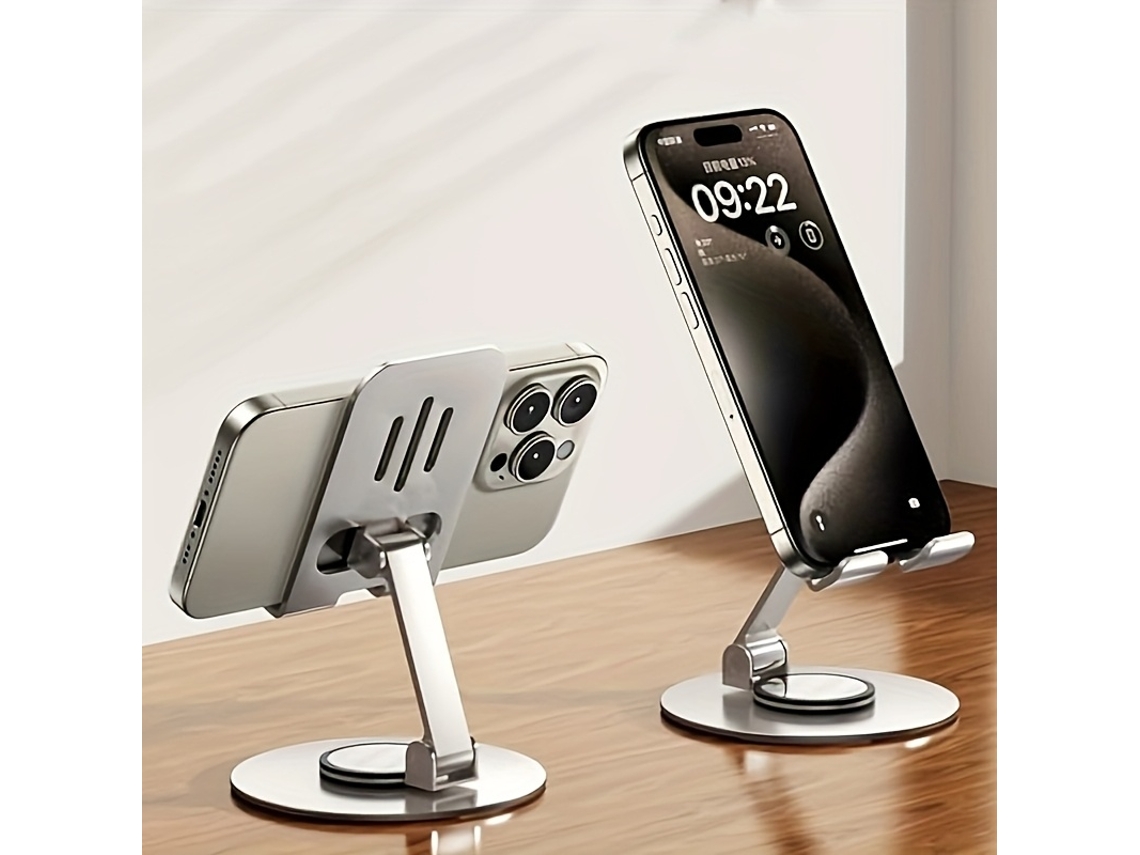 Usb | Hogar - Soporte Para Teléfono Móvil Es Plegable, Giratorio 360 Grados Y Ajustable En Altura. Fabricado En Metal, Es Ideal Para Usar So
