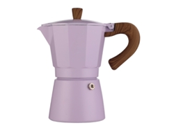 Cafetera italiana moka de 300 ml para estufa, ideal para capuchino o café con leche Eifson (morada)