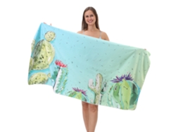 Toalla de playa de microfibra a rayas Yuysan, de alta absorción y secado rápido, 160 x 80 cm, modelo N, azul claro.
