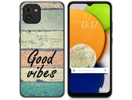 Carcasa para Samsung Galaxy A03 TUMUNDOSMARTPHONE Dibujos Madera 01 Multicolor