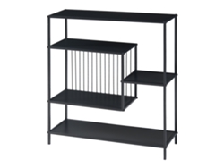 Consola Beesel de 4 niveles metal 66x60x20cm - Negro [EN.CASA]