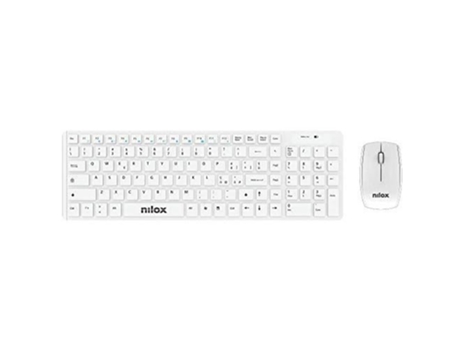 Kit De Ratón Y Teclado Inalámbrico NILOX Blanco Nxkmww00005