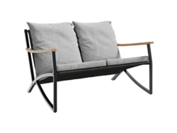 Banco De Jardín VIDAXL Negro Acero (120cm)