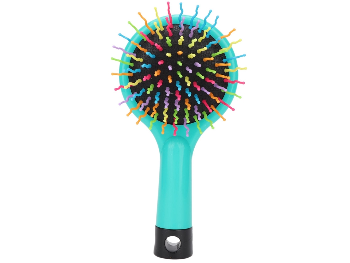 Peine De Massage Antiestático De Plástico Mini Portátil Con Dibujos Animados Para Cabello (cian)