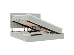 Maison Exclusive - Cama Con Almacenamiento Y Led Con Led Gris Claro 180 X 200 Cm