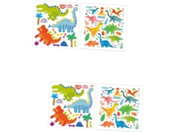 Pegatinas De Pared Reflectantes De Pvc De 4 Piezas, Decoración De Animales Dinosaurios
