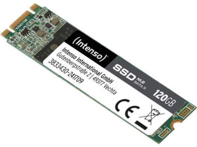 Disco SSD Interno INTENSO 3833430 (120 GB - M.2 SATA - 520 MB/s)