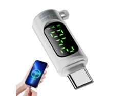 Comprobador USB-C, conector con pantalla LED digital, adaptador USB de alta velocidad de 240 W y 40 Gbps para mandos de juegos, teléfonos móviles y Gokoco