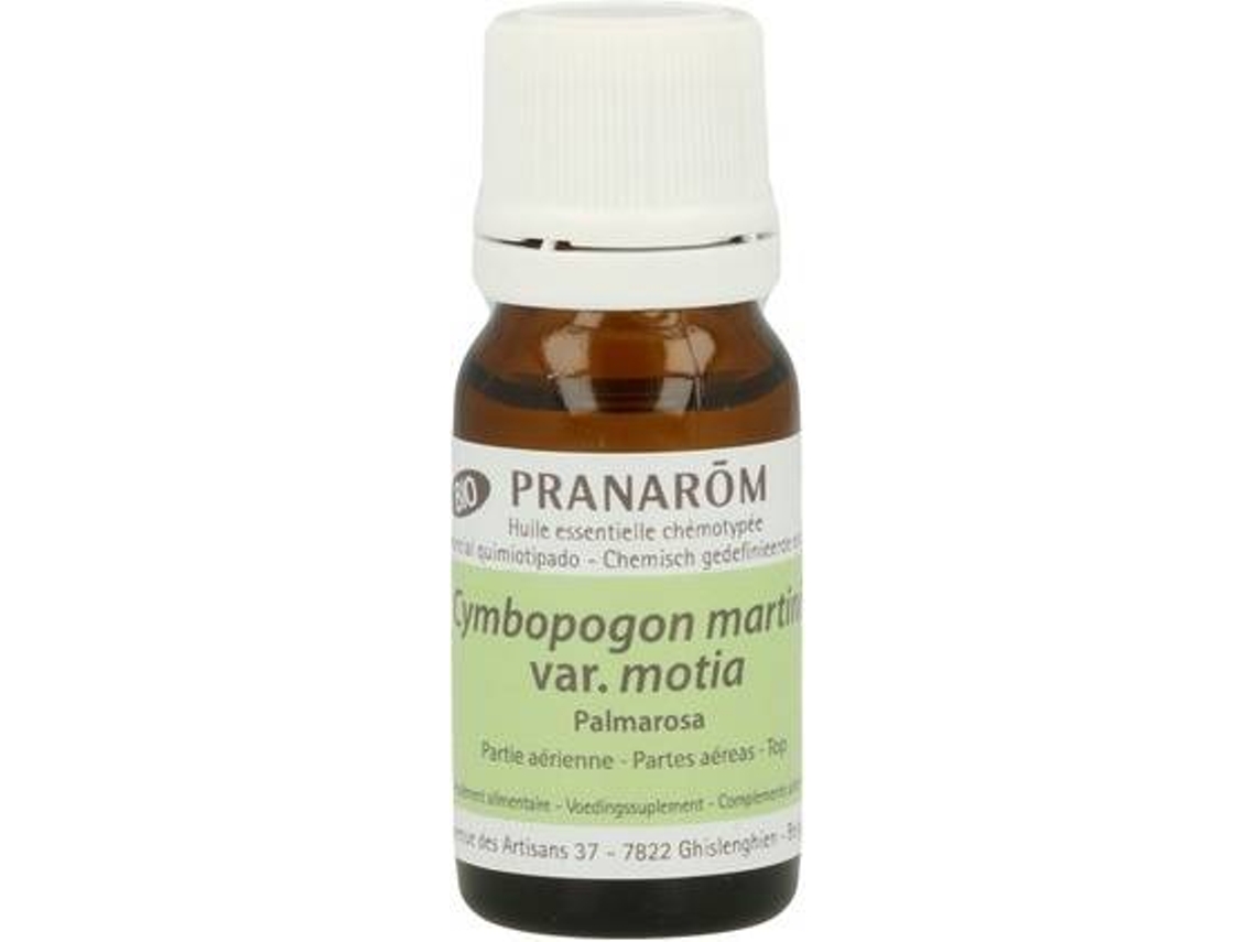 Aceite Essencial PRANAROM Palmarosa Bio (10 ml de óleo essencial (Palmarosa / Gerânio da Índia / Rosha))