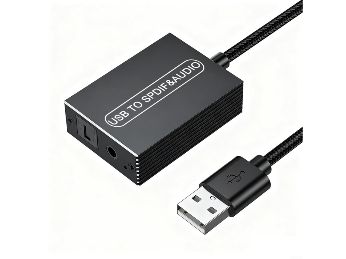 Convertidor Usb A 3,5 Mm Y Adaptador Para Barra De Sonido De Cine En Casa Para Ps5 Y Pc (1,2 M)