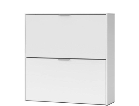 Habitdesign Zapatero 2 puertas mueble estrecho acabado en color blanco medidas 75 cm ancho x 76 alto 22