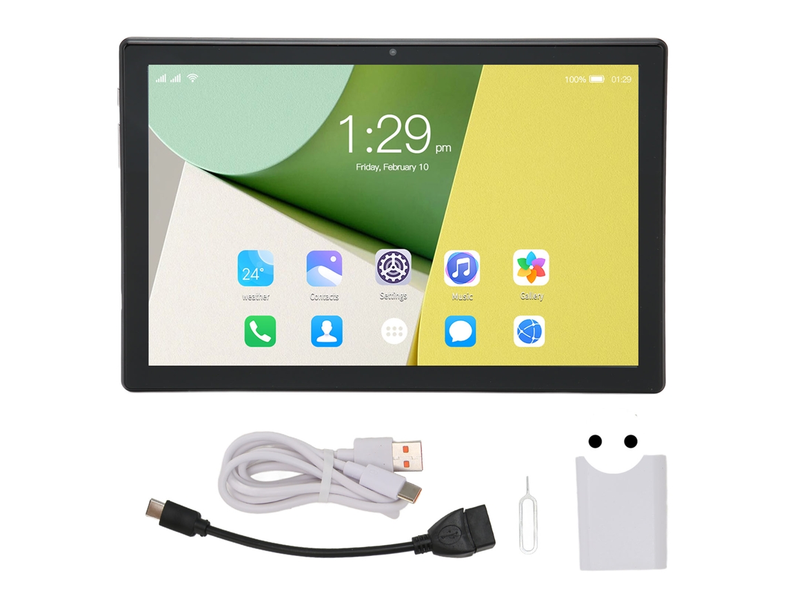 Tableta Android 12 de 10.1 pulgadas, 8 GB de RAM, 256 GB de ROM, Wi-Fi 5G, color negro dorado claro