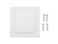 Tapa de ventilación para secadora de dos puertas, ABS blanco, 4 pulgadas