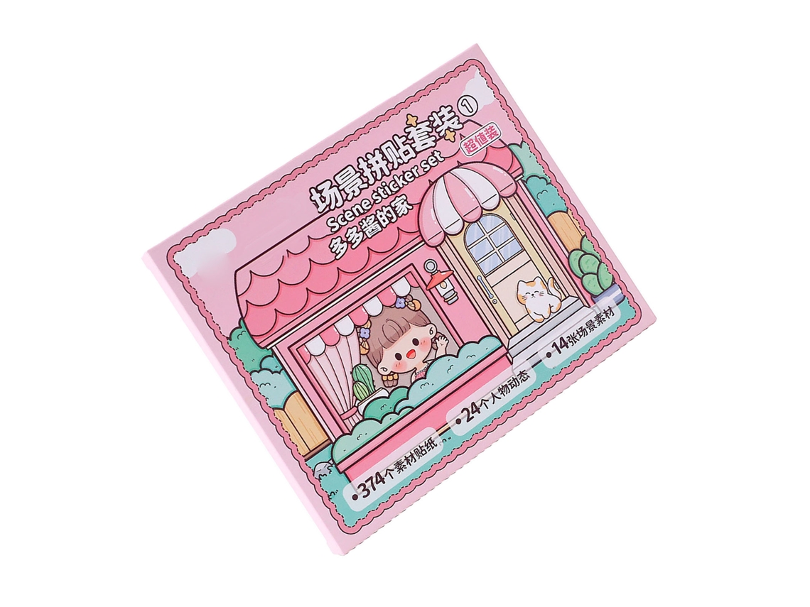 Pegatina para scrapbooking, diseño de dibujos animados, pegatina decorativa DIY para cuaderno, sobre, diario, manualidades, álbum, portada
