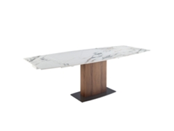 Mesa comedor extensible ovalada barril mármol porcelánico ANGEL CERDA