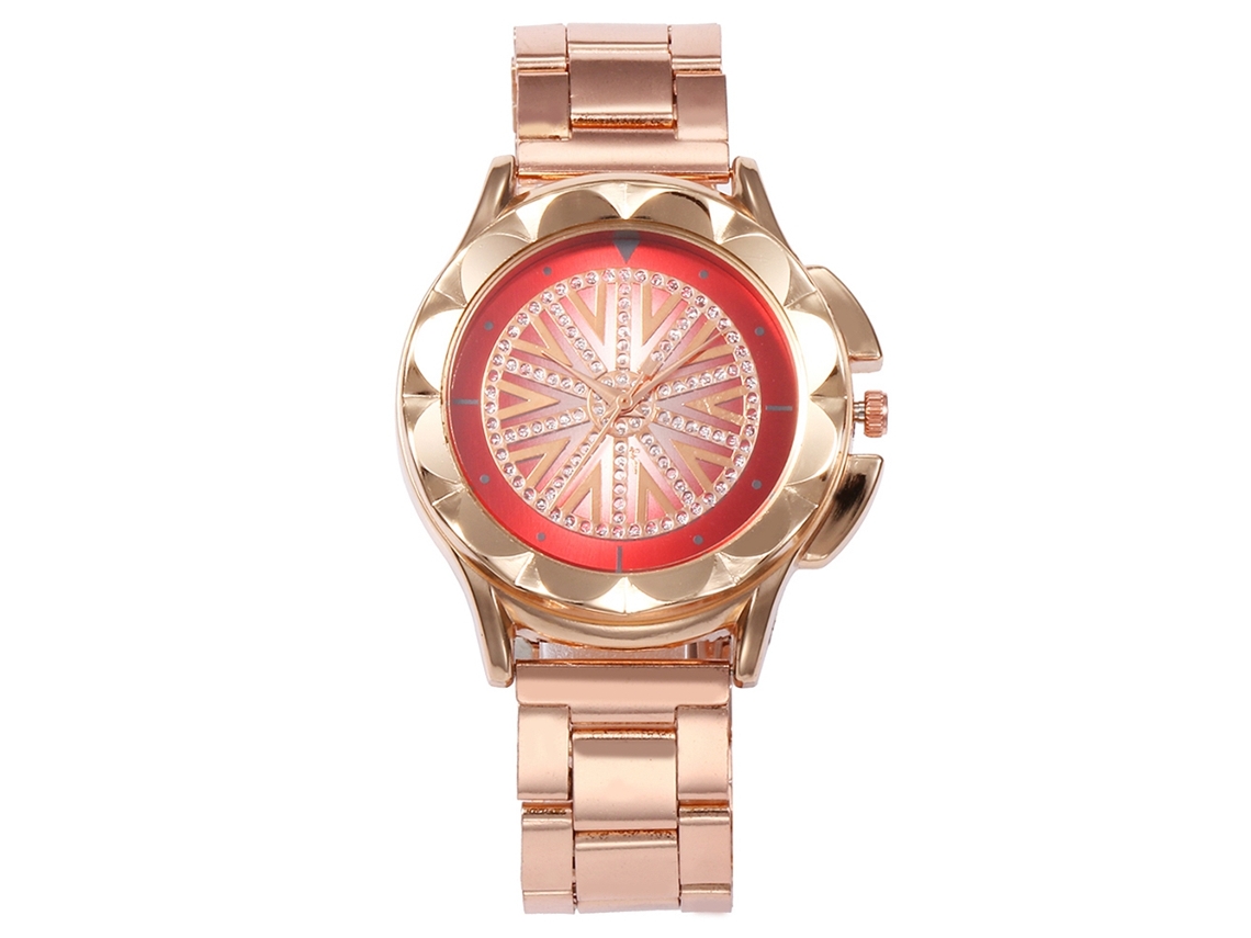 Reloj De Pulsera De Cuarzo Para Mujer Vansvar Con Diamantes De Imitación, Esfera Redonda Y Aleación Resistente A Los Arañazos.